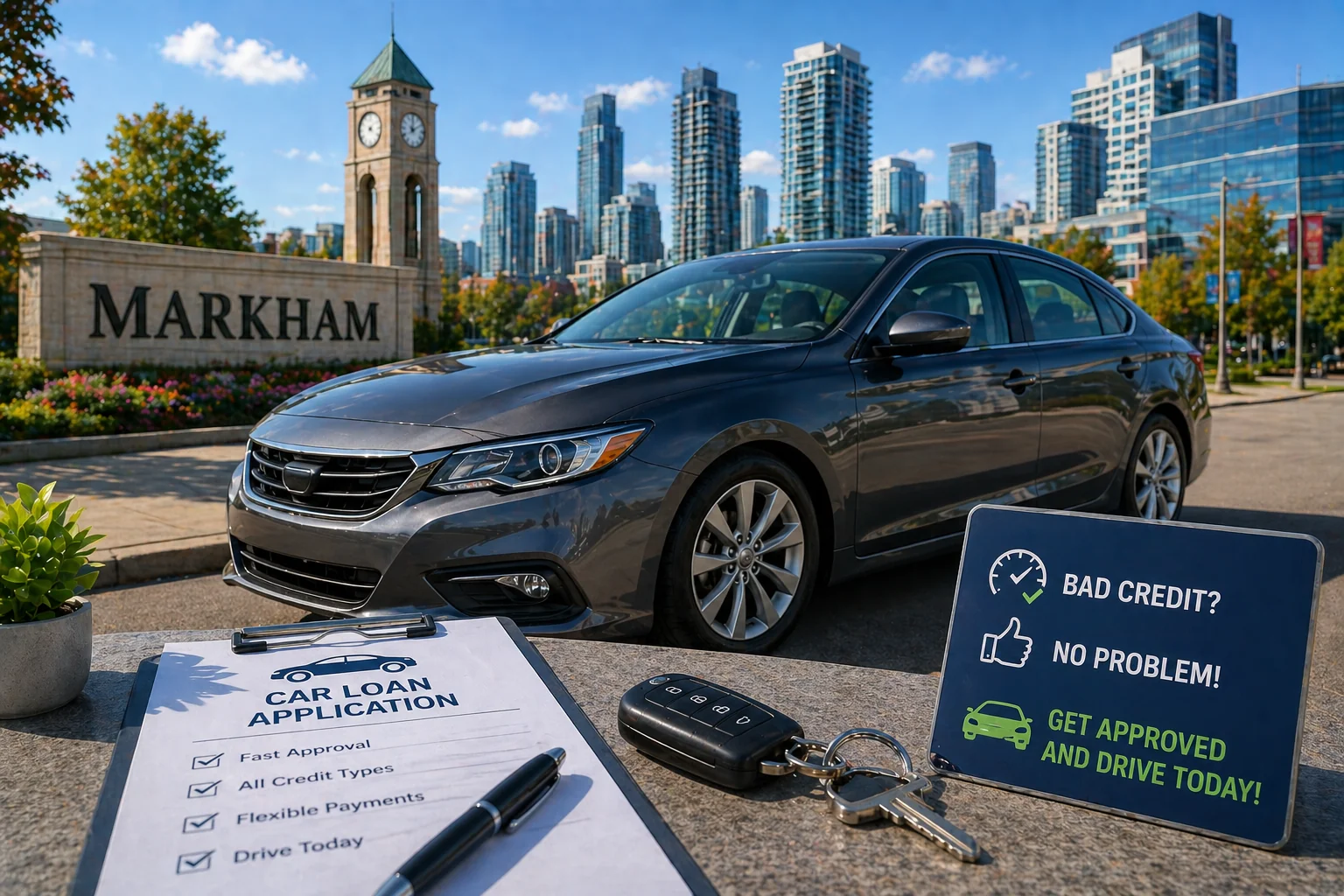 Approved Markham customer with their new car