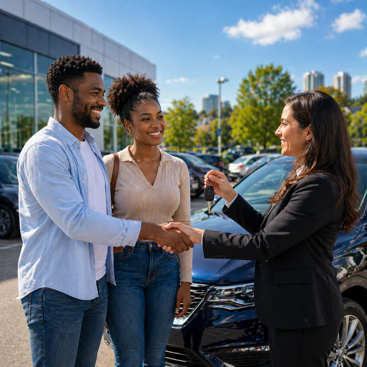 Approved Richmond Hill customer with their new car