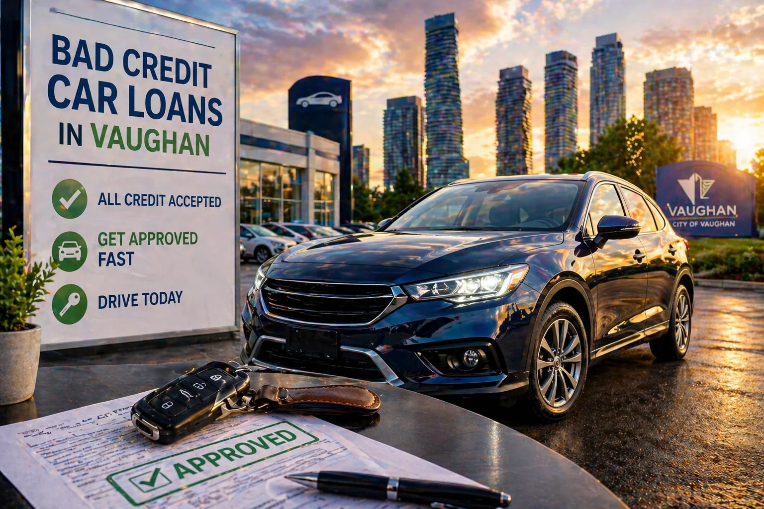 Approved Vaughan customer with their new car